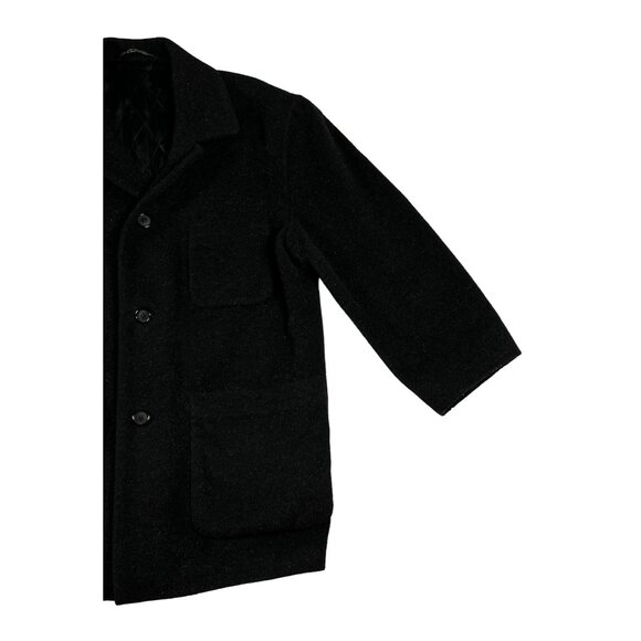 Millennium Collection Coat Men's Long Sleeve Alpaca Wool/Nylon Overcoat Black XL - Picture 4 of 11